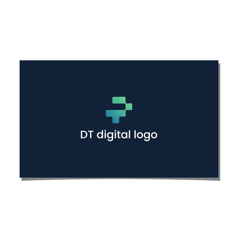 DT DIGITAL LOGO DESIGN VECTOR. vector