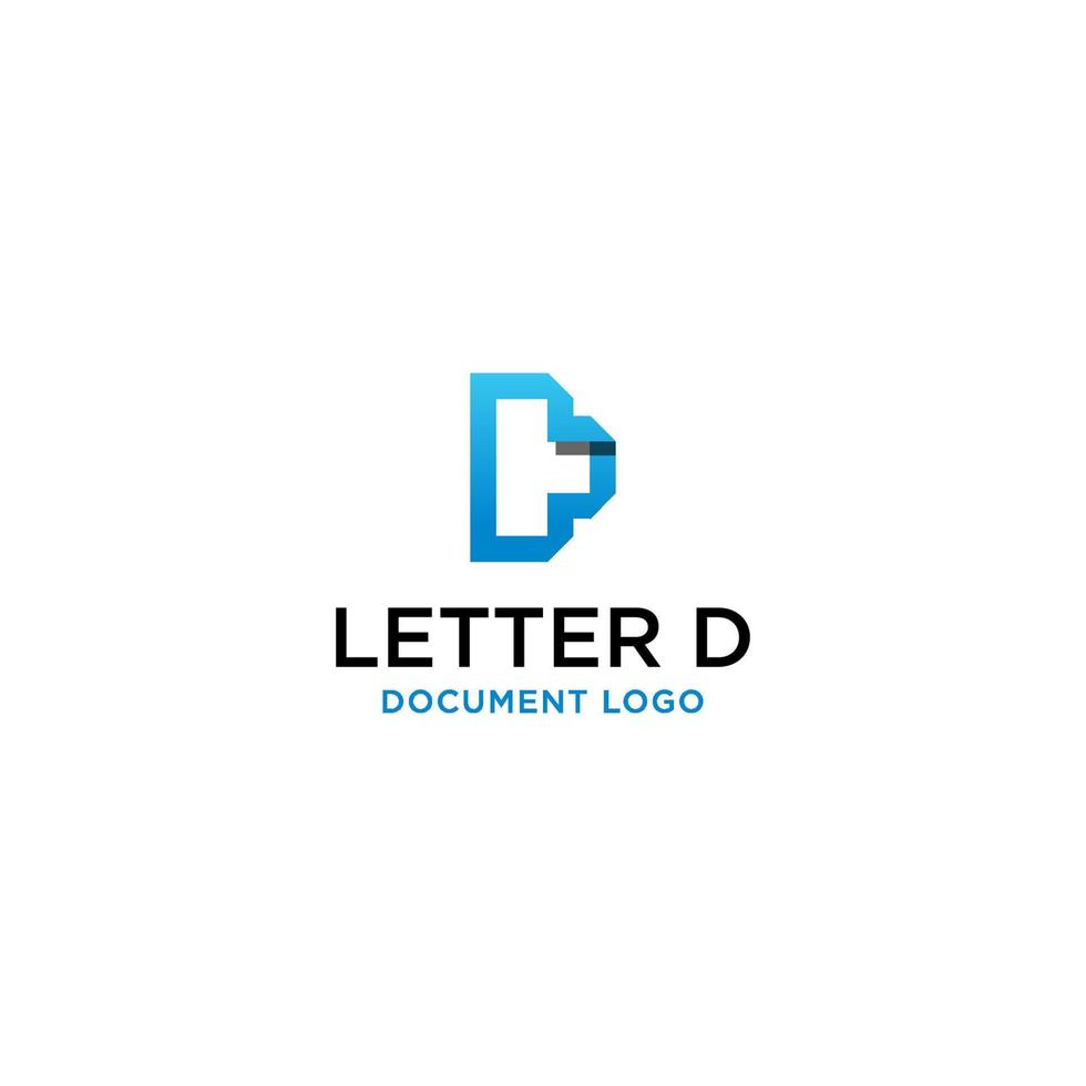 d documento o diseño de logotipo en papel vector
