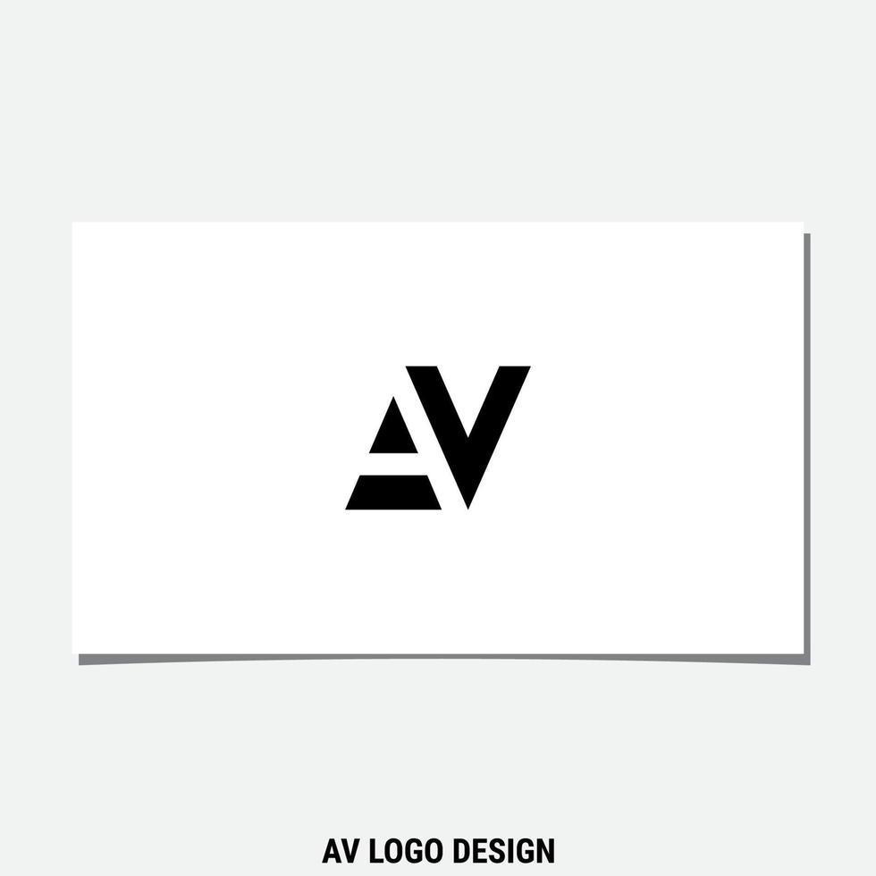 INITIAL AV LOGO DESIGN VECTOR