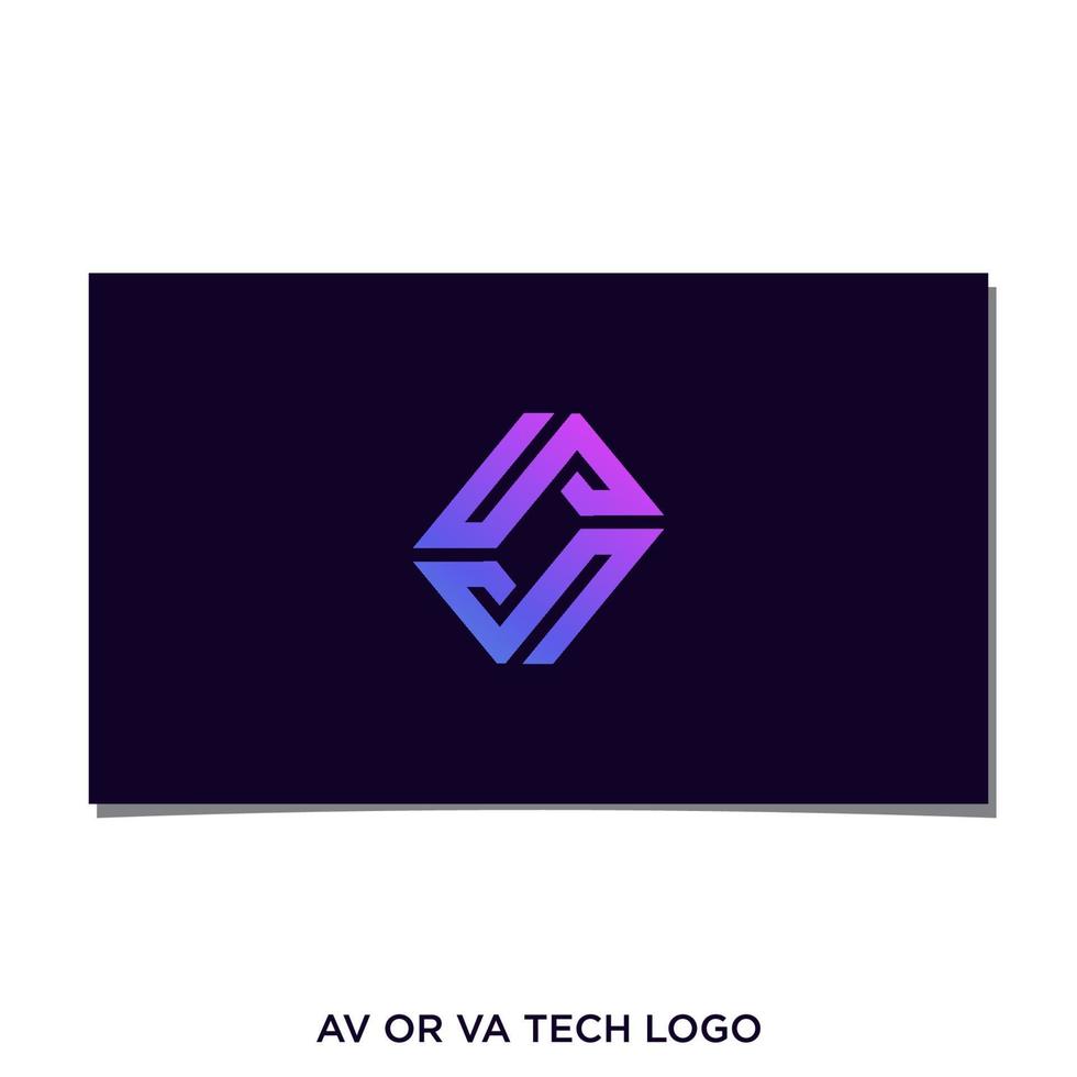 AV OR VA TECH LOGO DESIGN vector