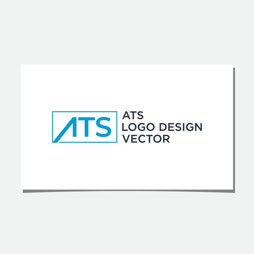 ats vector de diseño de logotipo inicial