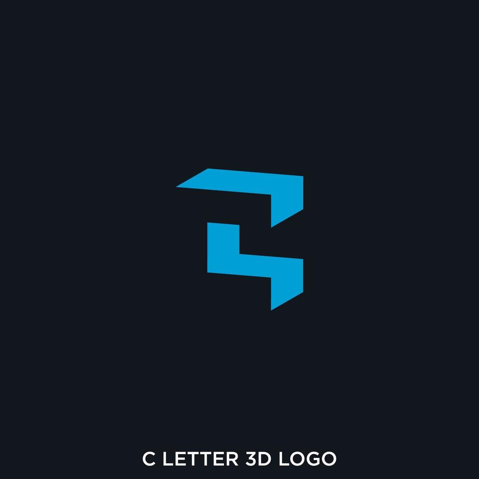 C LOGO WITH 3D PERSPECTIVE 7096148 Vector Art at Vecteezy