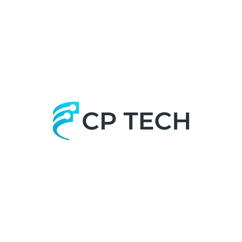 CP TECHNOLOGY LOGO DESIGN VECTOR