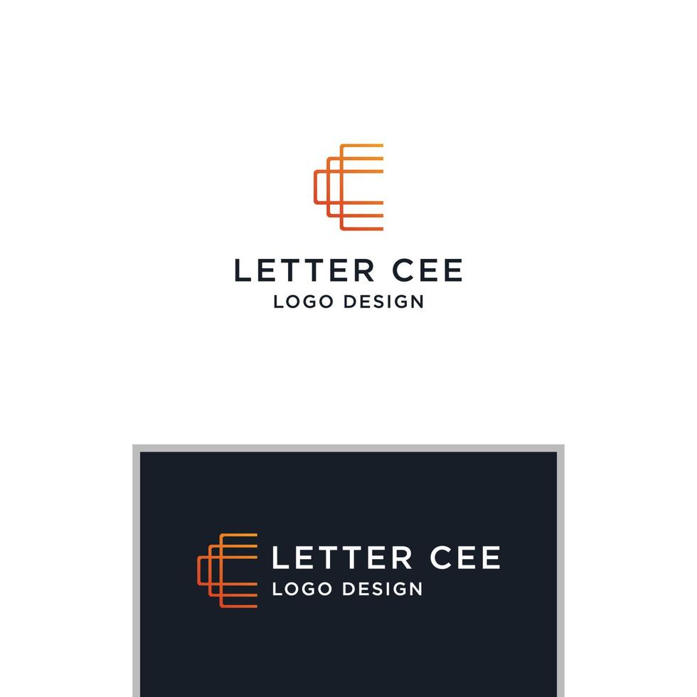 CEE INITIAL LOGO DESIGN VECTOR