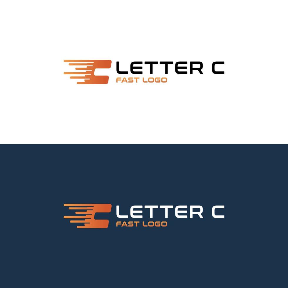 vector de diseño de logotipo rápido c