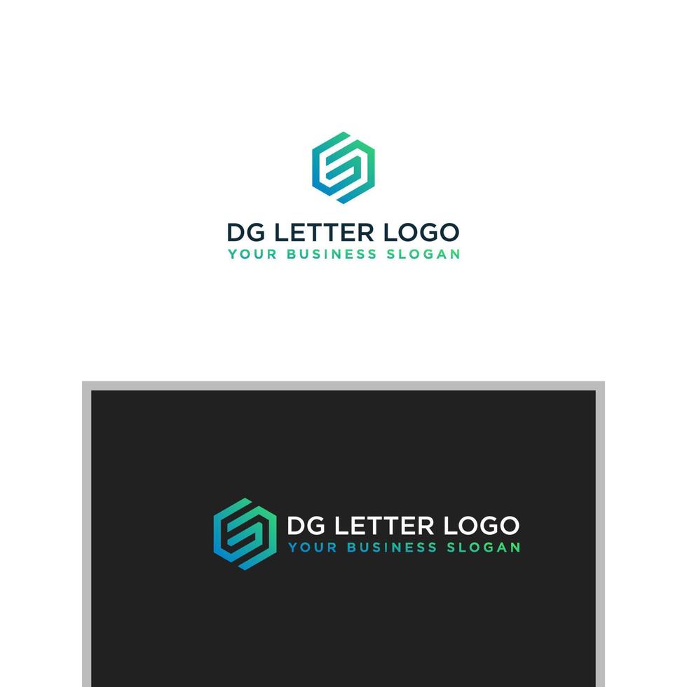 GD INITIAL LOGO DESIGN VECTO vector