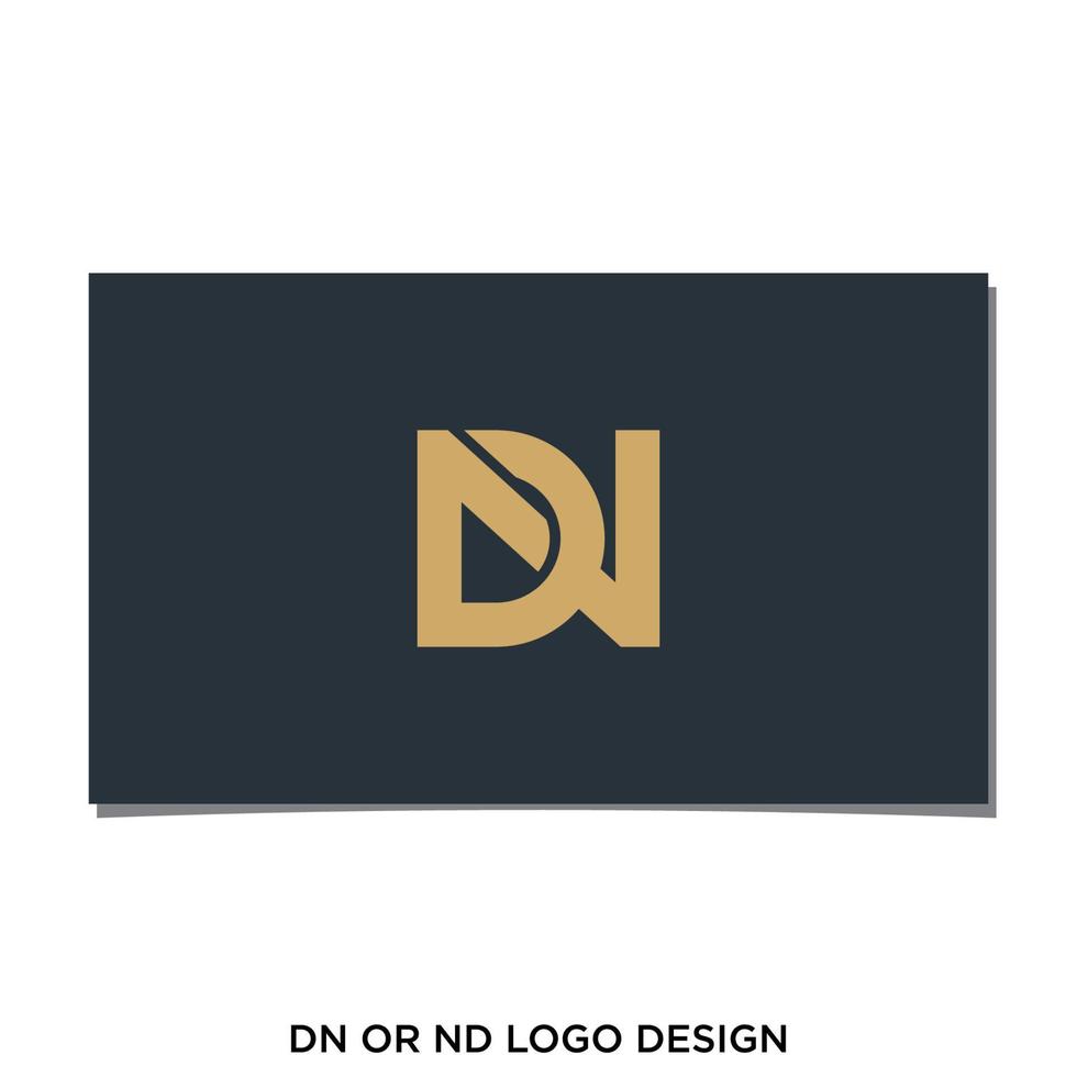 vector de diseño de logotipo dn o nd