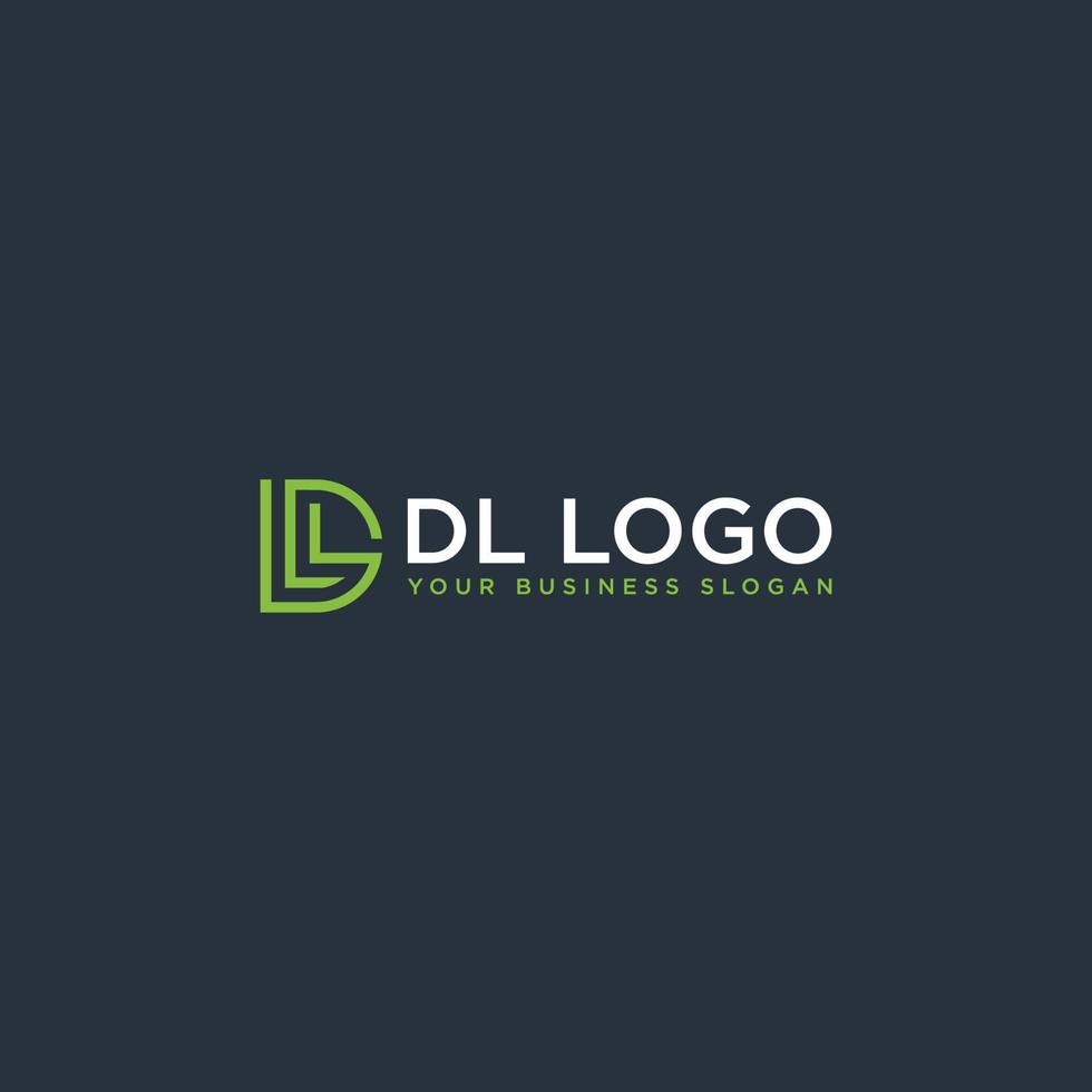 DL INITIAL LOGO DESIGN VECTOR
