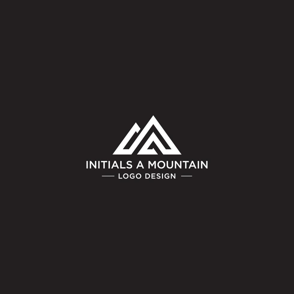 vector de diseño de logotipo de montaña 'ma'