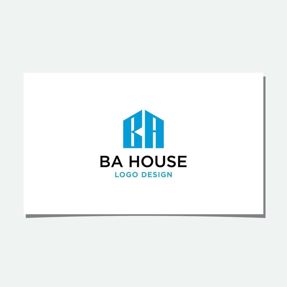 BA HOUSE LOGO DESIGN VECTOR