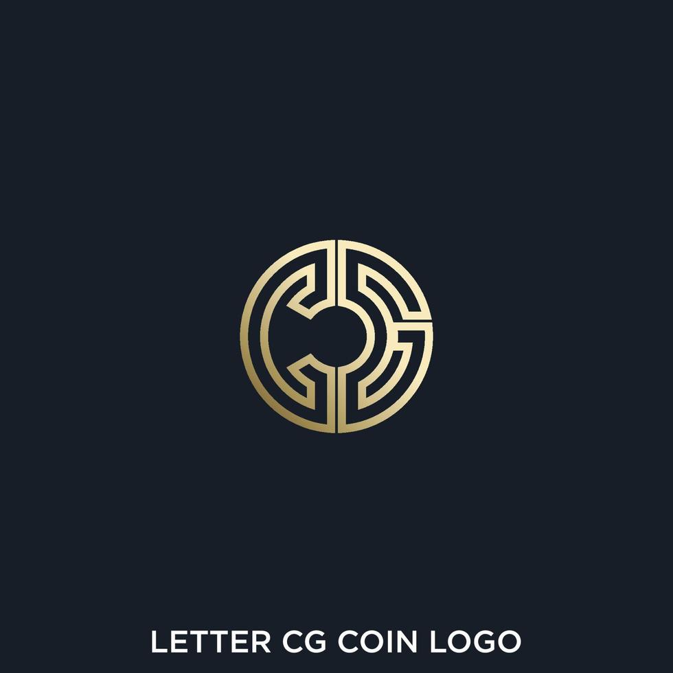 CG COIN OR CG CIRCLE LOGO DESIGN vector