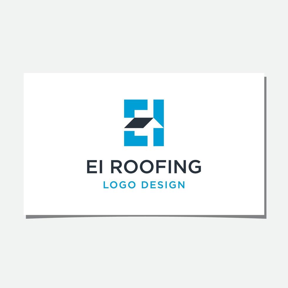 EI ROOF LOGO DESIGN VECTOR