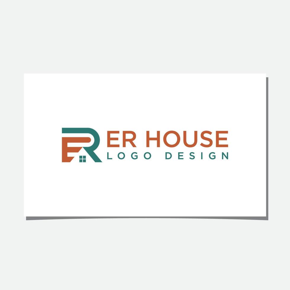 ER ROOF LINES LOGO DESIGN VECTOR