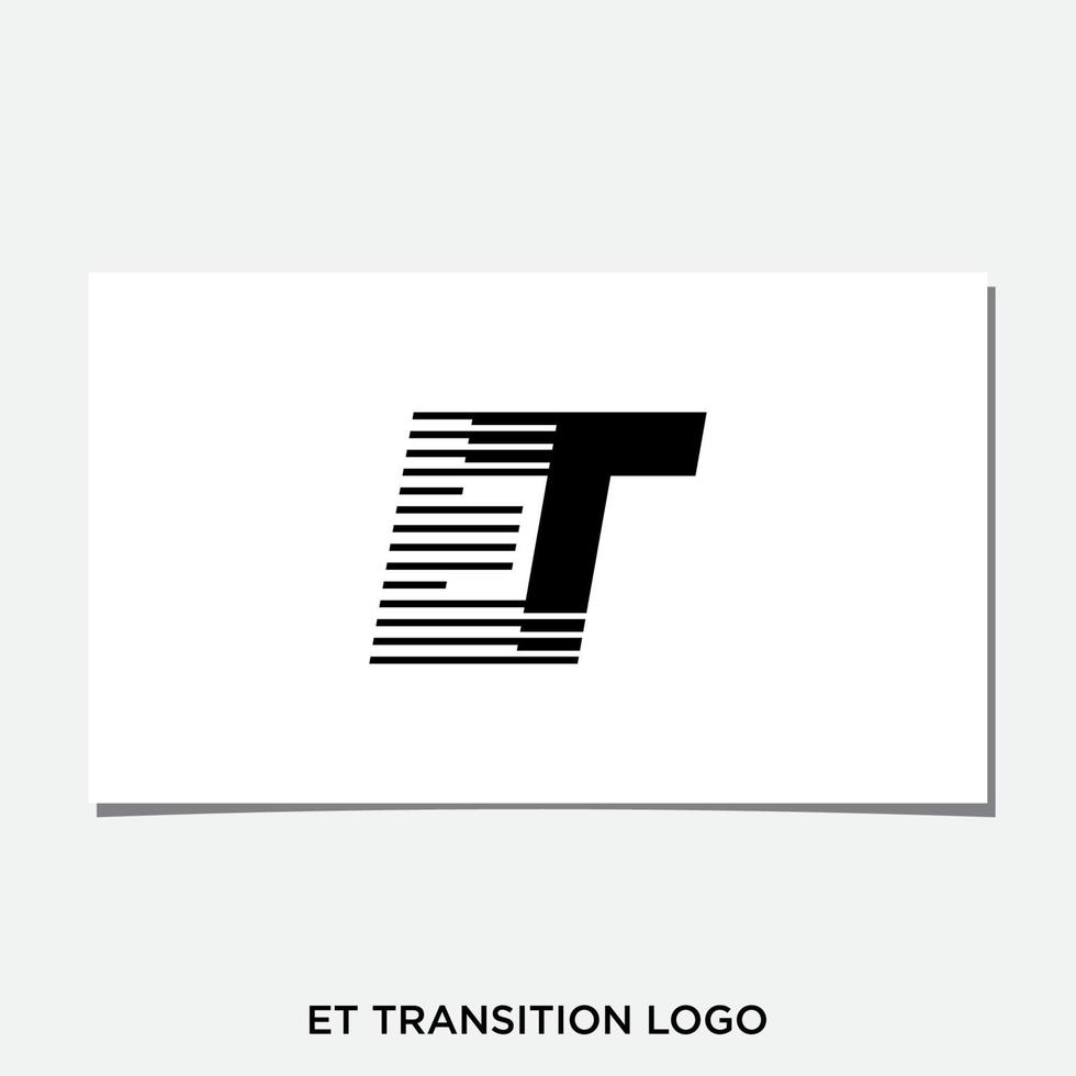 ET TRANSITION OR ET FAST LINES LOGO vector