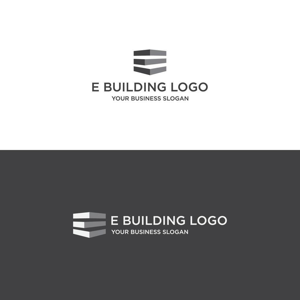 E CONSTRUCTION LOGO DESIGN VECTOR