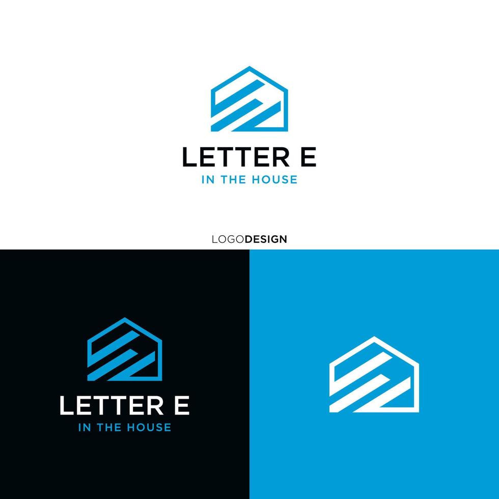 E HOUSE LOGO DESIGN VECTOR