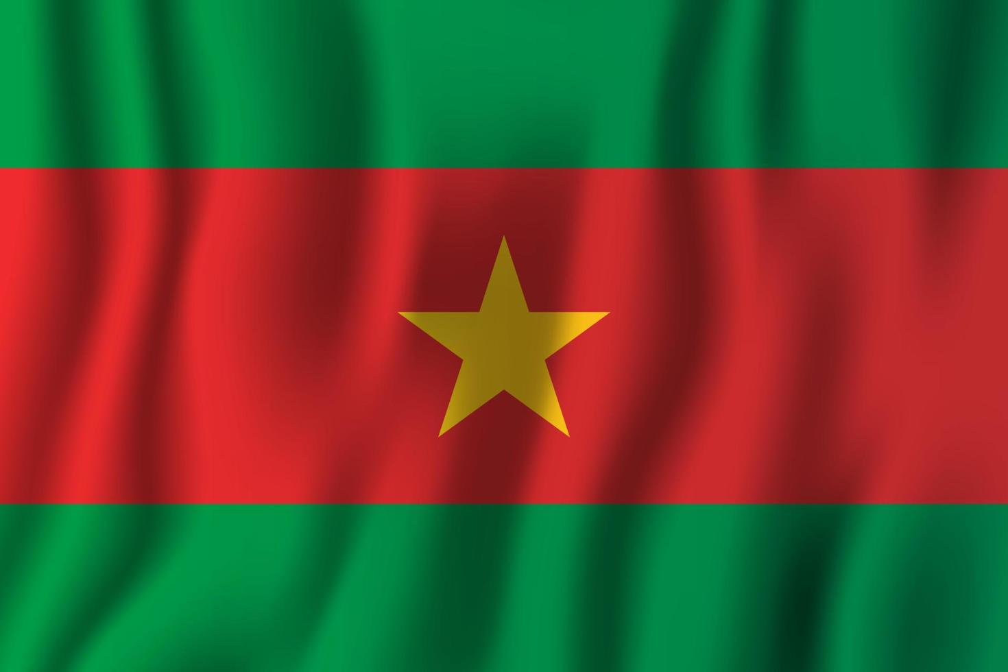Burkina Faso realistic waving flag vector illustration. National country background symbol. Independence day