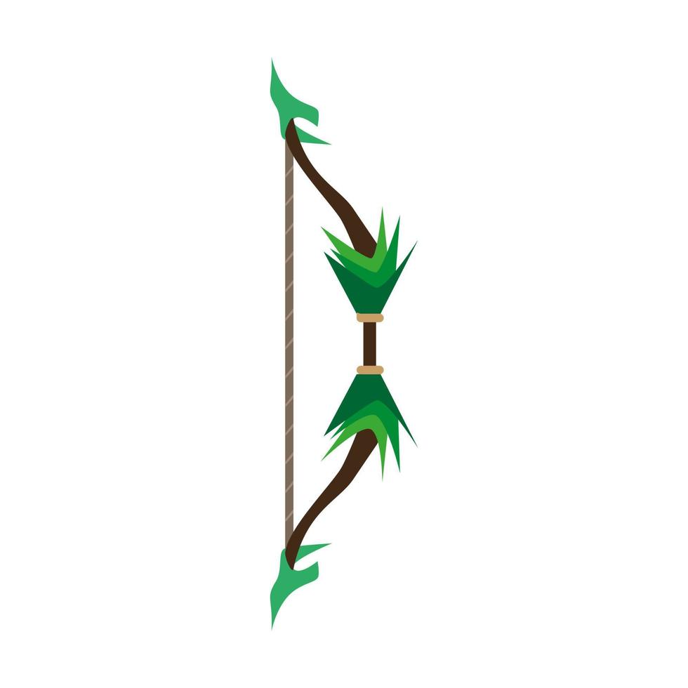 Game bow arrow vector target archery weapon icon illustration medieval symbol concept