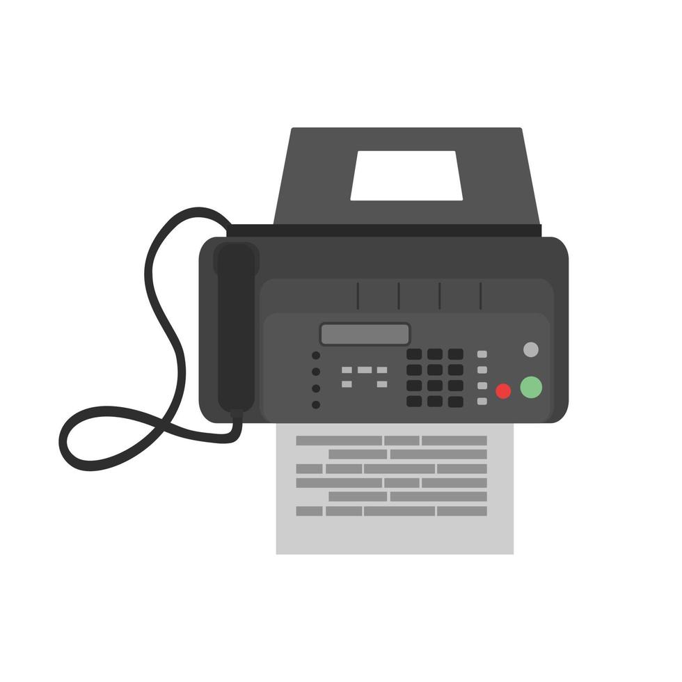Fax icon business vector phone office web. Machine illustration printer modern paper.