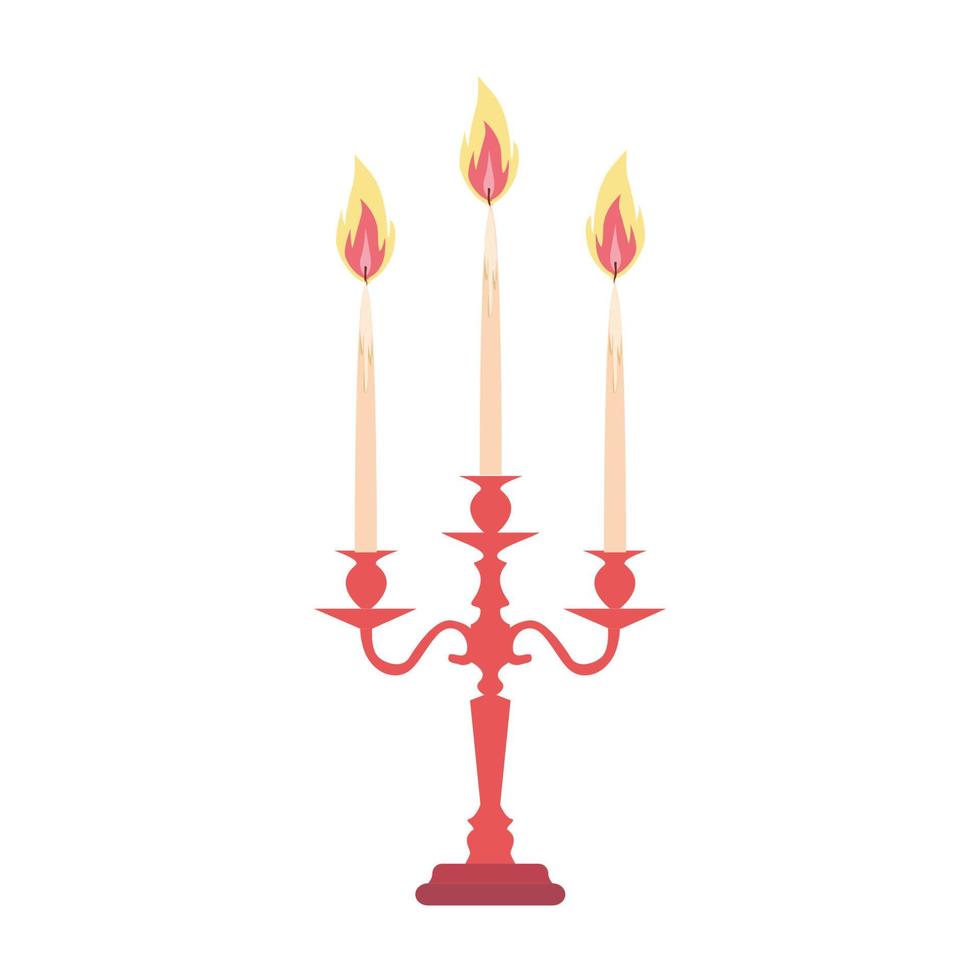 candelabro candelero candelabro vela vector aislado vintage antigüedades porta ilustración siluetas