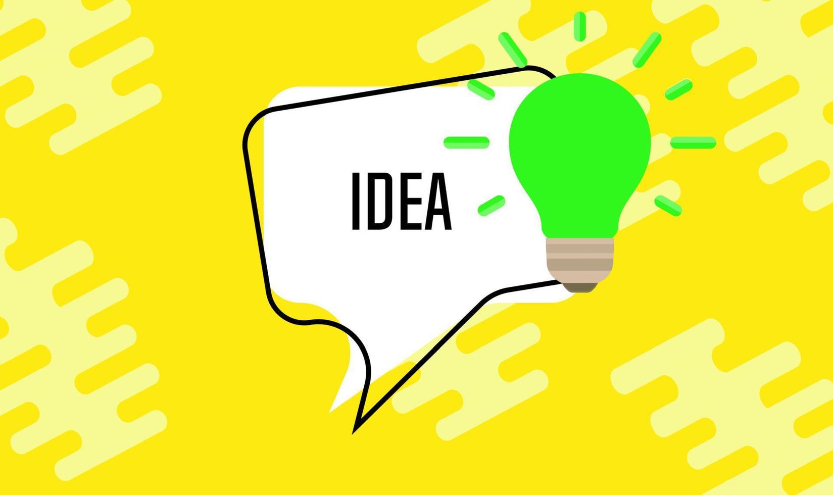 Idea light bulb concept creative business lamp vector. Design imagination icon sign. Invention solution education isolated art. Innovation brain symbol work. Brainstorming strategy teamwork flat vector