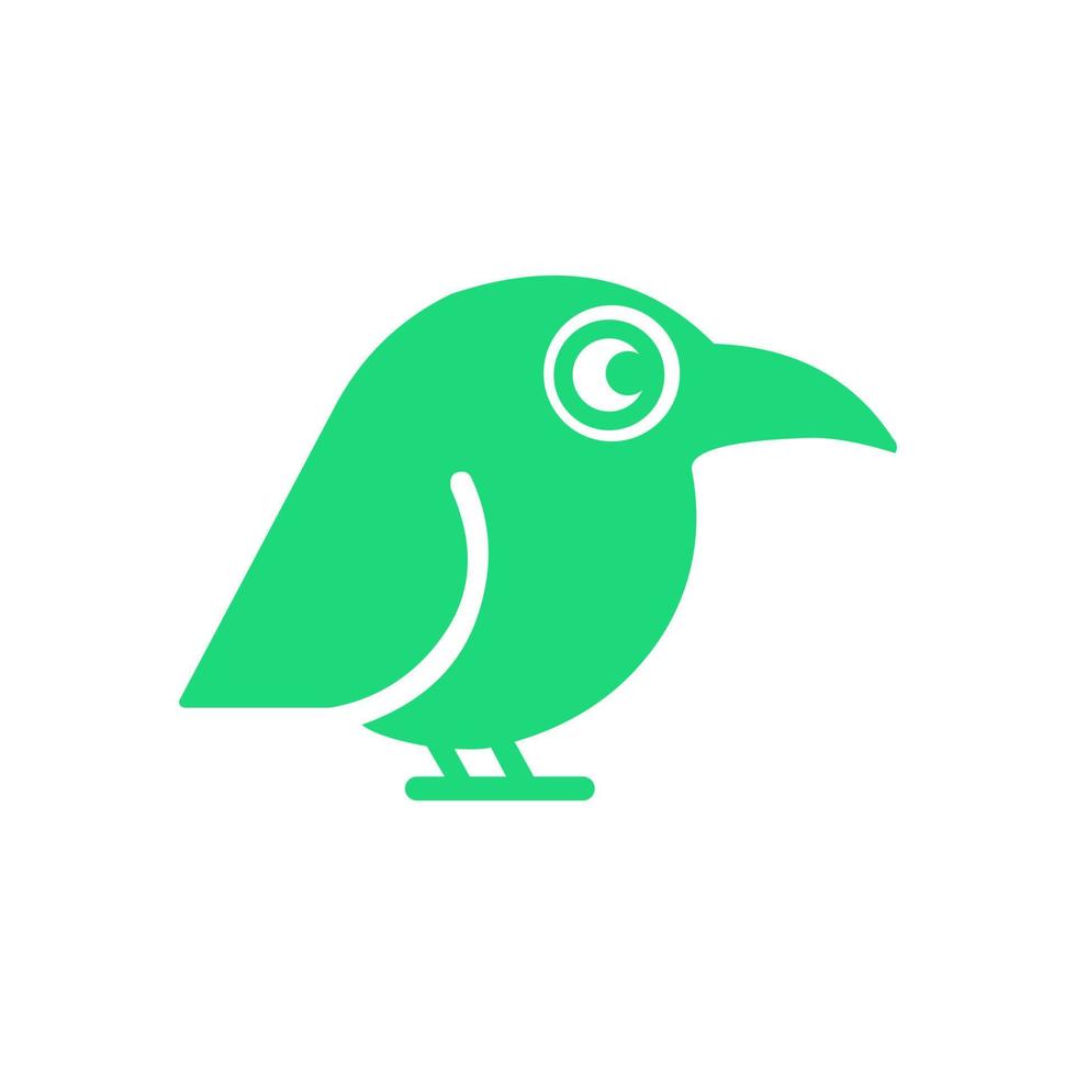 ilustración del logotipo del cuervo vector