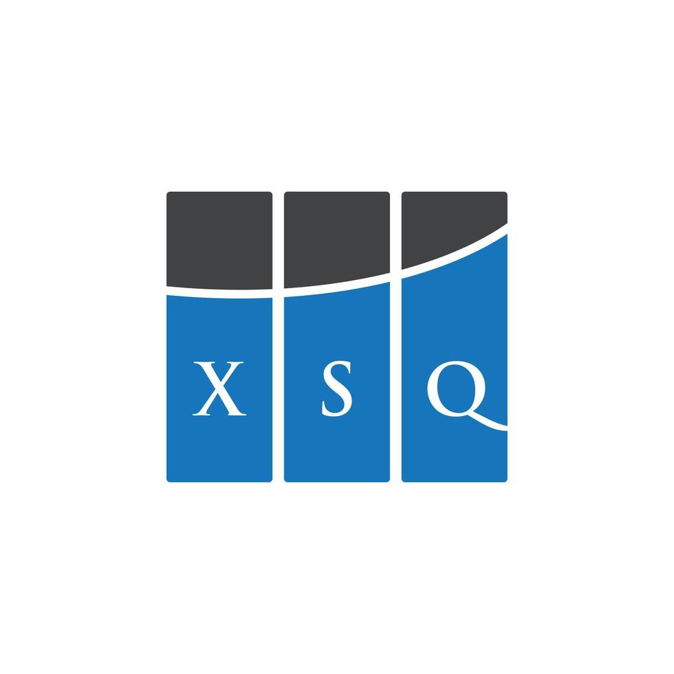 diseño de logotipo de letra xsq sobre fondo blanco. concepto de logotipo de letra de iniciales creativas xsq. diseño de letras xsq. vector