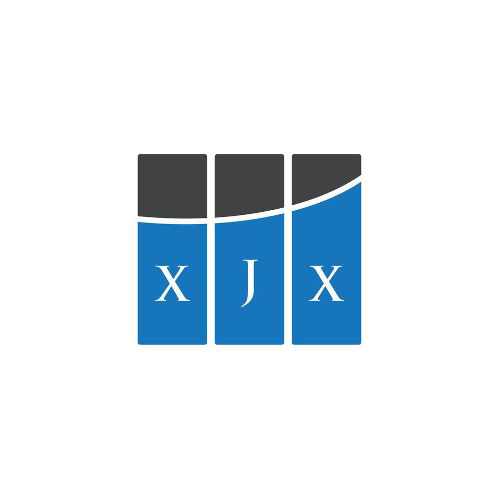 XJX letter logo design on white background. XJX creative initials letter logo concept. XJX letter design. vector