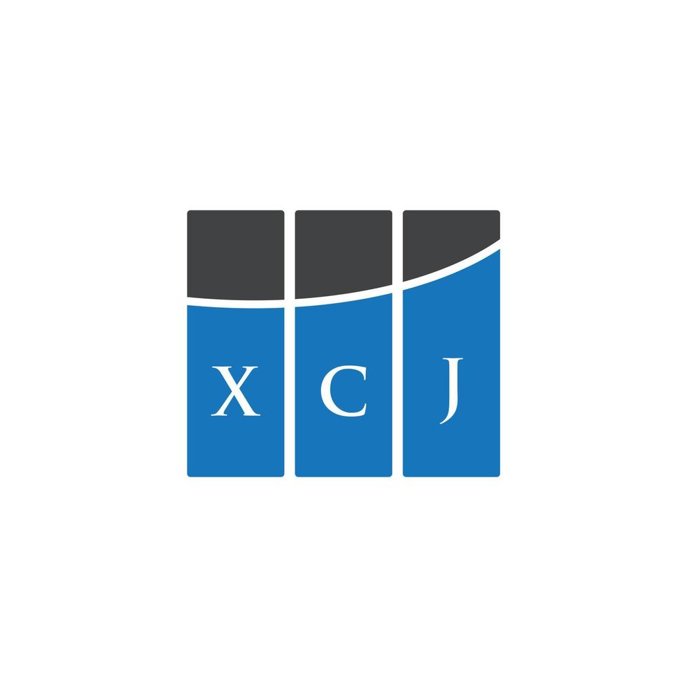 XCJ letter logo design on white background. XCJ creative initials letter logo concept. XCJ letter design. vector