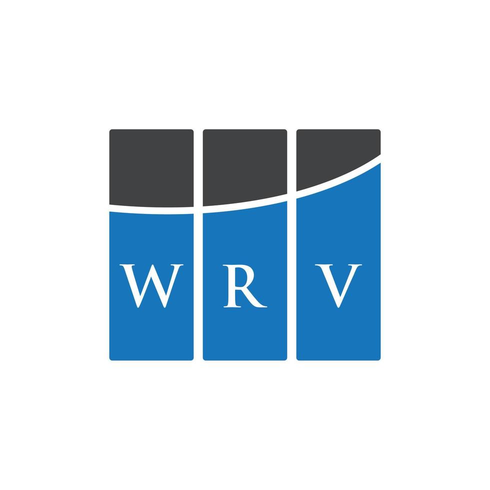 diseño de logotipo de letra wrv sobre fondo blanco. concepto de logotipo de letra de iniciales creativas wrv. diseño de letras wrv. vector