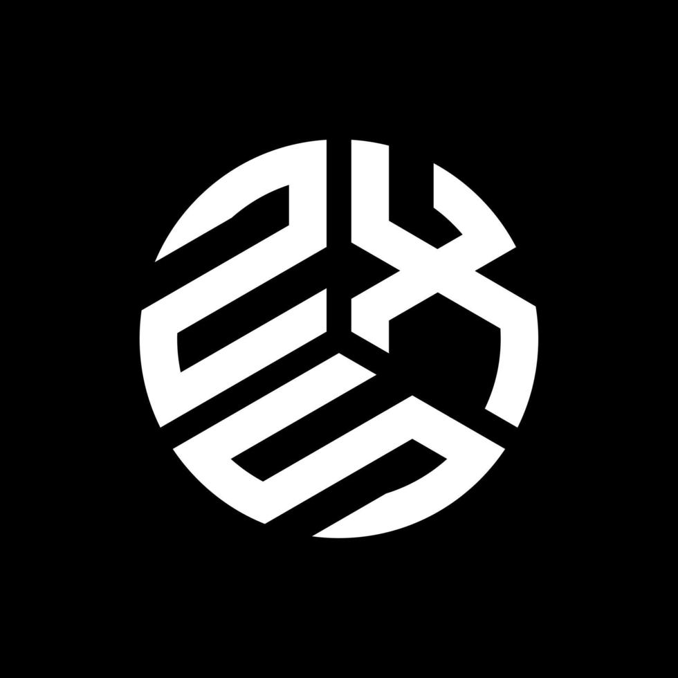 ZXS letter logo design on black background. ZXS creative initials letter logo concept. ZXS letter design. vector