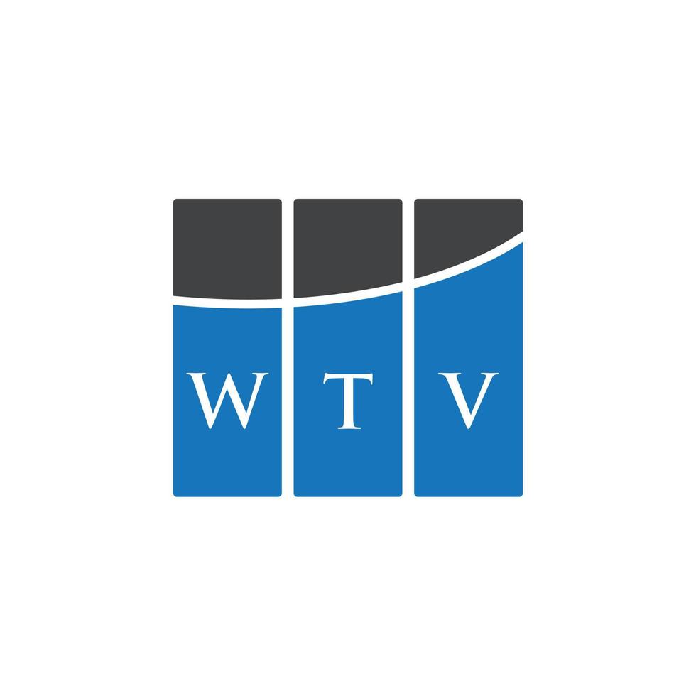 diseño de logotipo de letra wtv sobre fondo blanco. concepto de logotipo de letra de iniciales creativas de wtv. diseño de letras wtv. vector