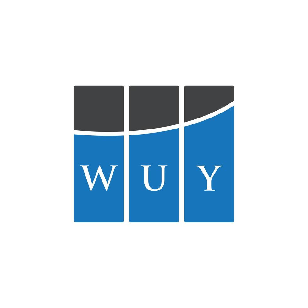 diseño de logotipo de letra wuy sobre fondo blanco. concepto de logotipo de letra de iniciales creativas wuy. diseño de letras wuy. vector