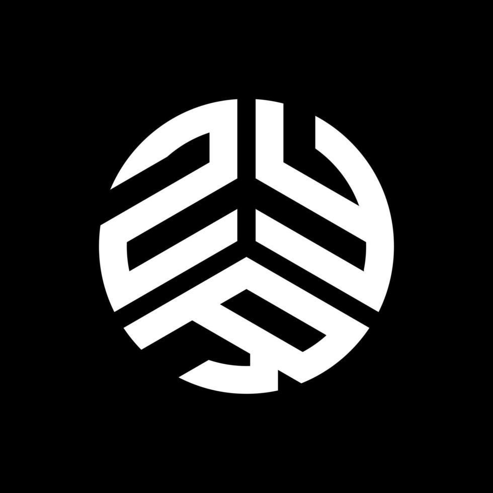 diseño del logotipo de la letra zyr sobre fondo negro. concepto de logotipo de letra inicial creativa zyr. diseño de letras zyr. vector