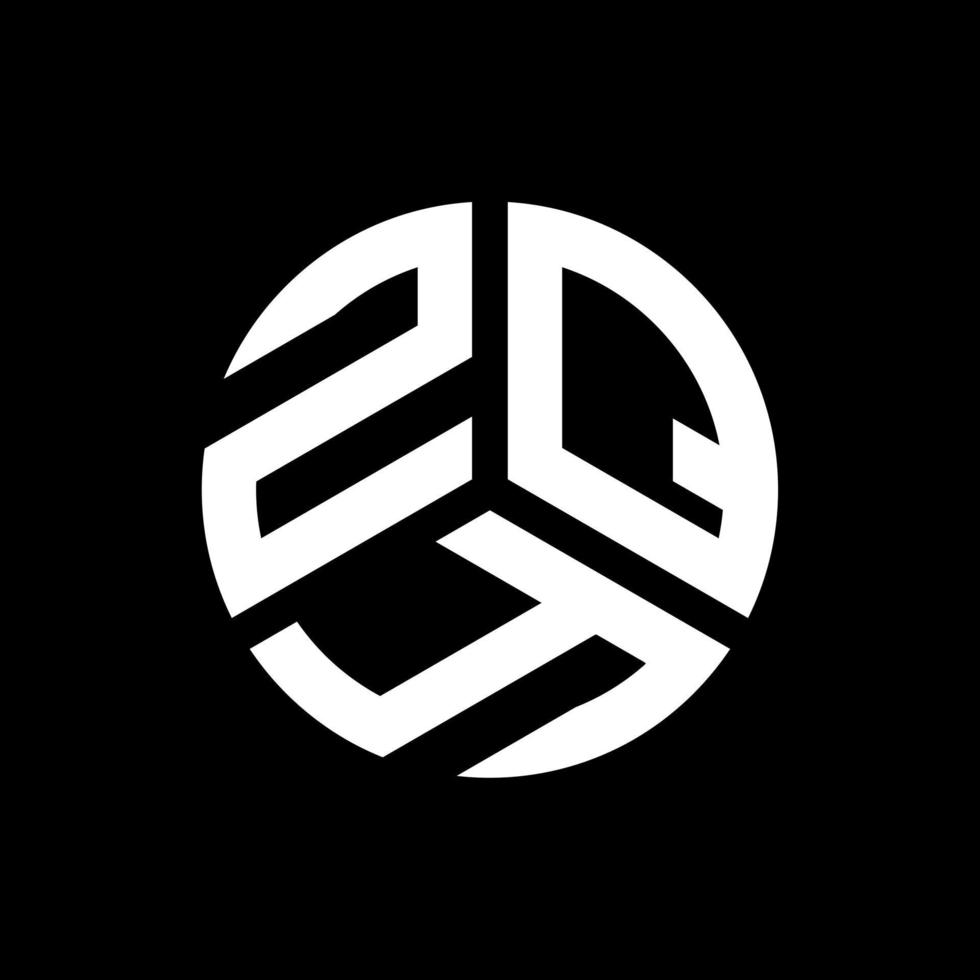 diseño de logotipo de letra zqy sobre fondo negro. concepto de logotipo de letra de iniciales creativas zqy. diseño de letras zqy. vector