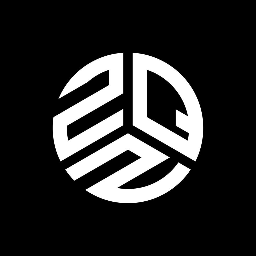 ZQZ letter logo design on black background. ZQZ creative initials letter logo concept. ZQZ letter design. vector