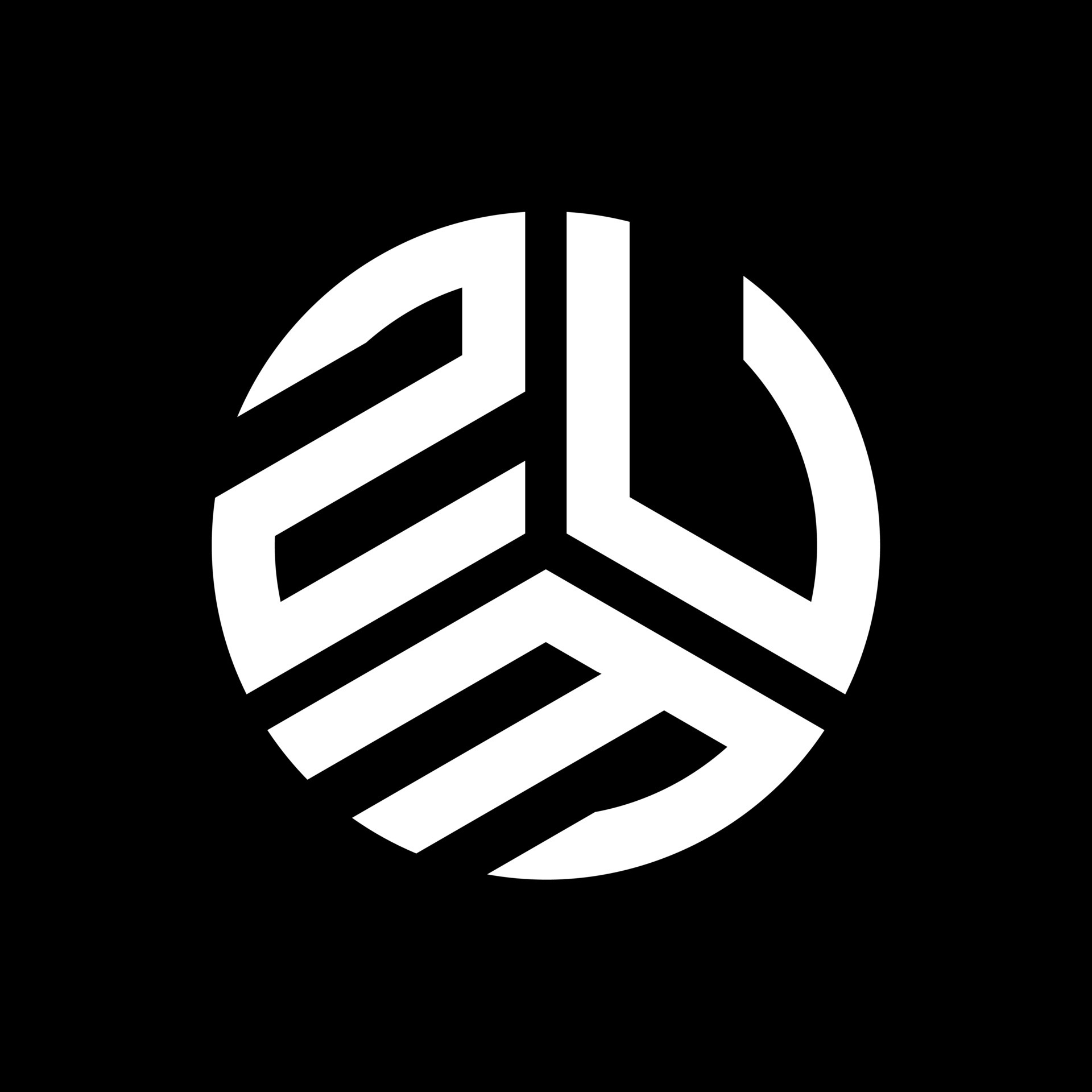 ZUM letter logo design on black background. ZUM creative initials