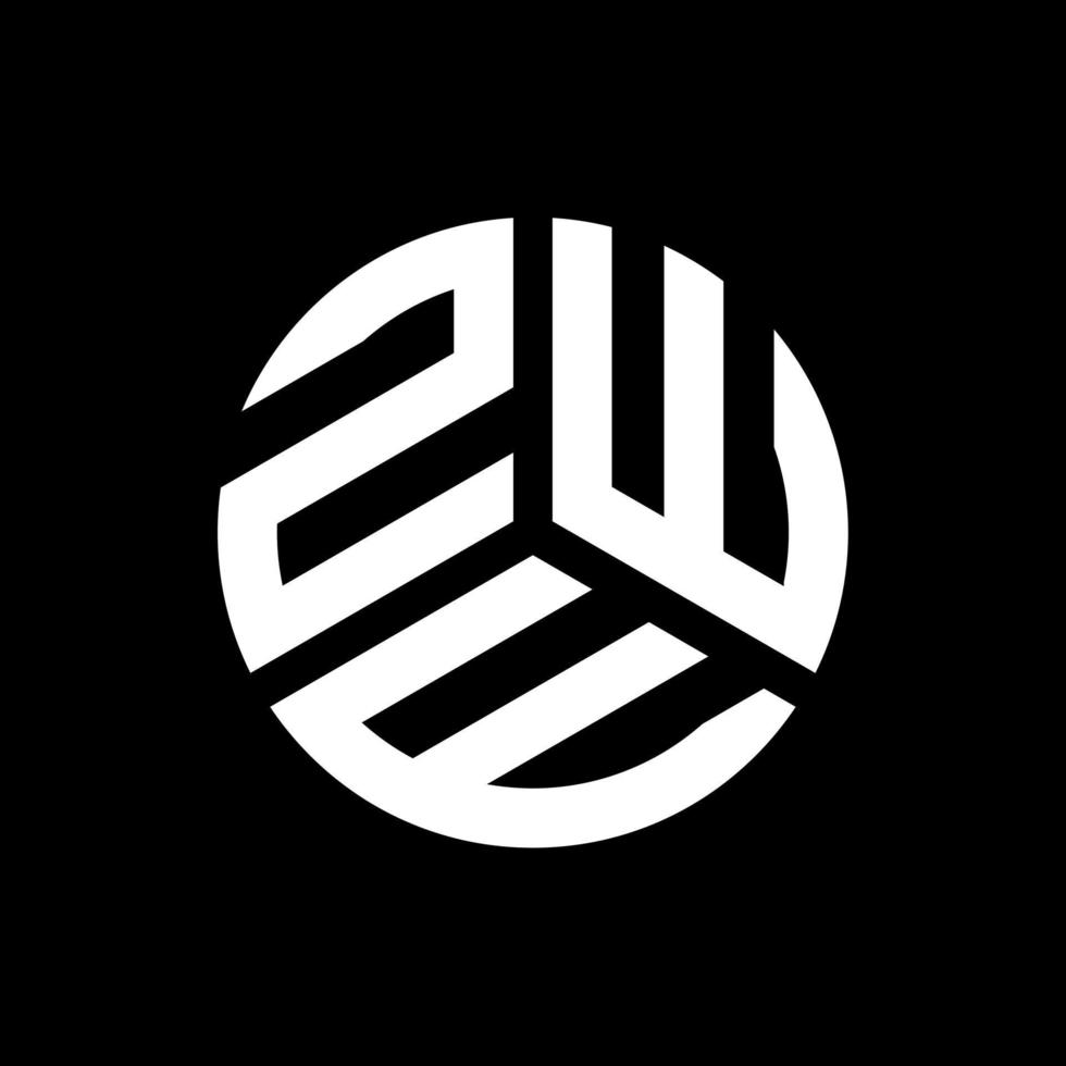 diseño de logotipo de letra zwe sobre fondo negro. concepto de logotipo de letra inicial creativa zwe. diseño de letras zwe. vector