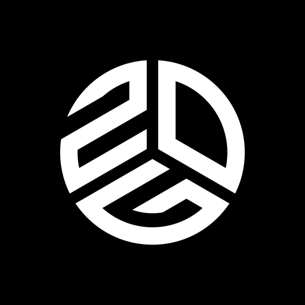 diseño de logotipo de letra zog sobre fondo negro. concepto de logotipo de letra inicial creativa zog. diseño de letras zog. vector