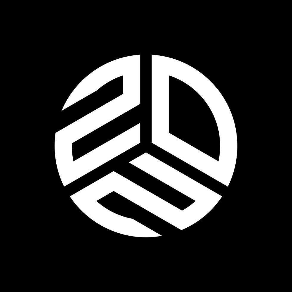 diseño del logotipo de la letra zon sobre fondo negro. concepto de logotipo de letra de iniciales creativas de zon. diseño de letras zon. vector
