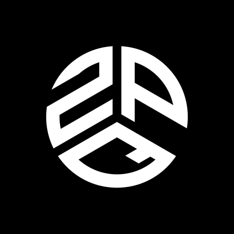 diseño de logotipo de letra zpq sobre fondo negro. concepto de logotipo de letra inicial creativa zpq. diseño de letras zpq. vector