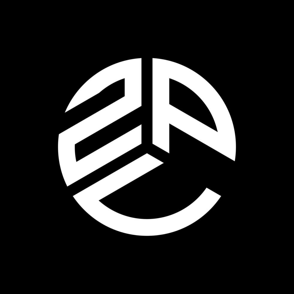 ZPV letter logo design on black background. ZPV creative initials letter logo concept. ZPV letter design. vector