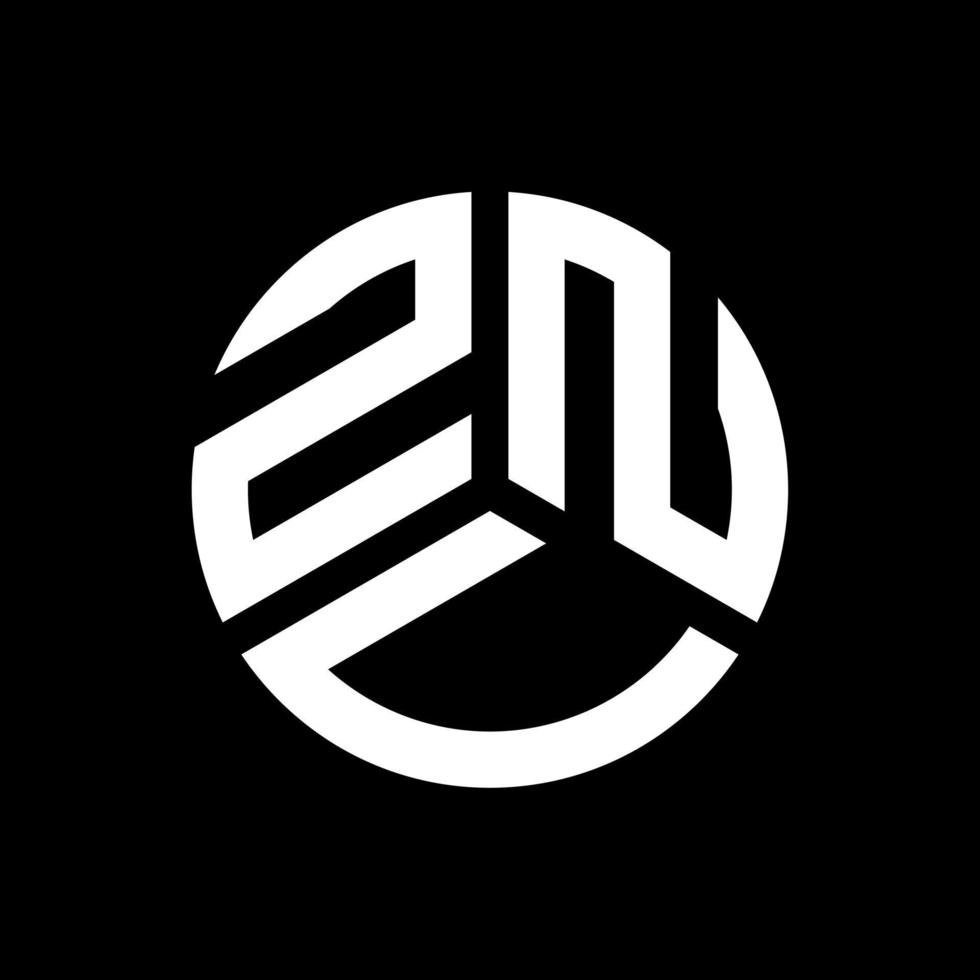 diseño de logotipo de letra znv sobre fondo negro. concepto de logotipo de letra inicial creativa znv. diseño de letras znv. vector