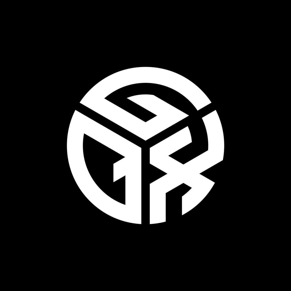 GQX letter logo design on black background. GQX creative initials letter logo concept. GQX letter design. vector