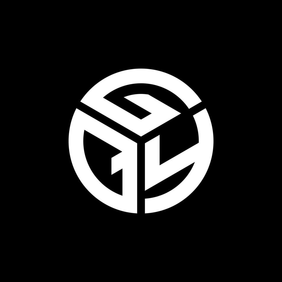 diseño de logotipo de letra gqy sobre fondo negro. concepto de logotipo de letra de iniciales creativas gqy. diseño de letras gqy. vector