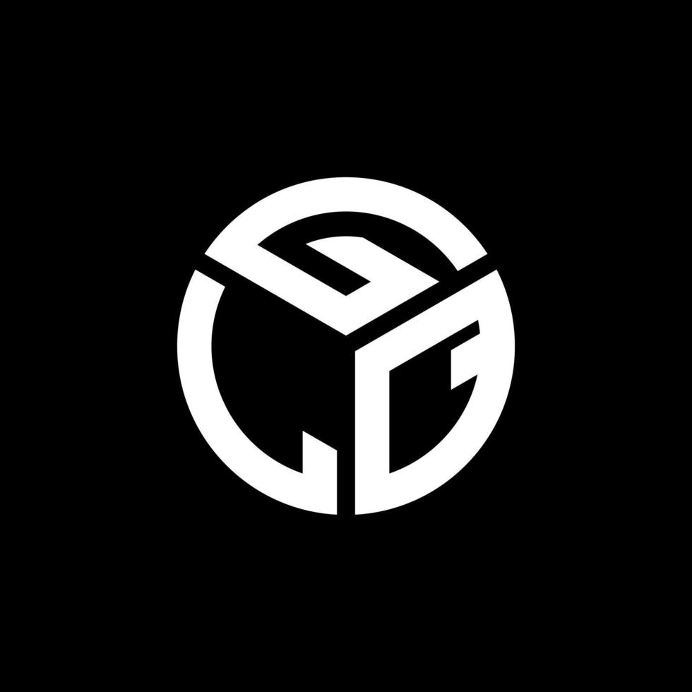 GLQ letter logo design on black background. GLQ creative initials letter logo concept. GLQ letter design. vector