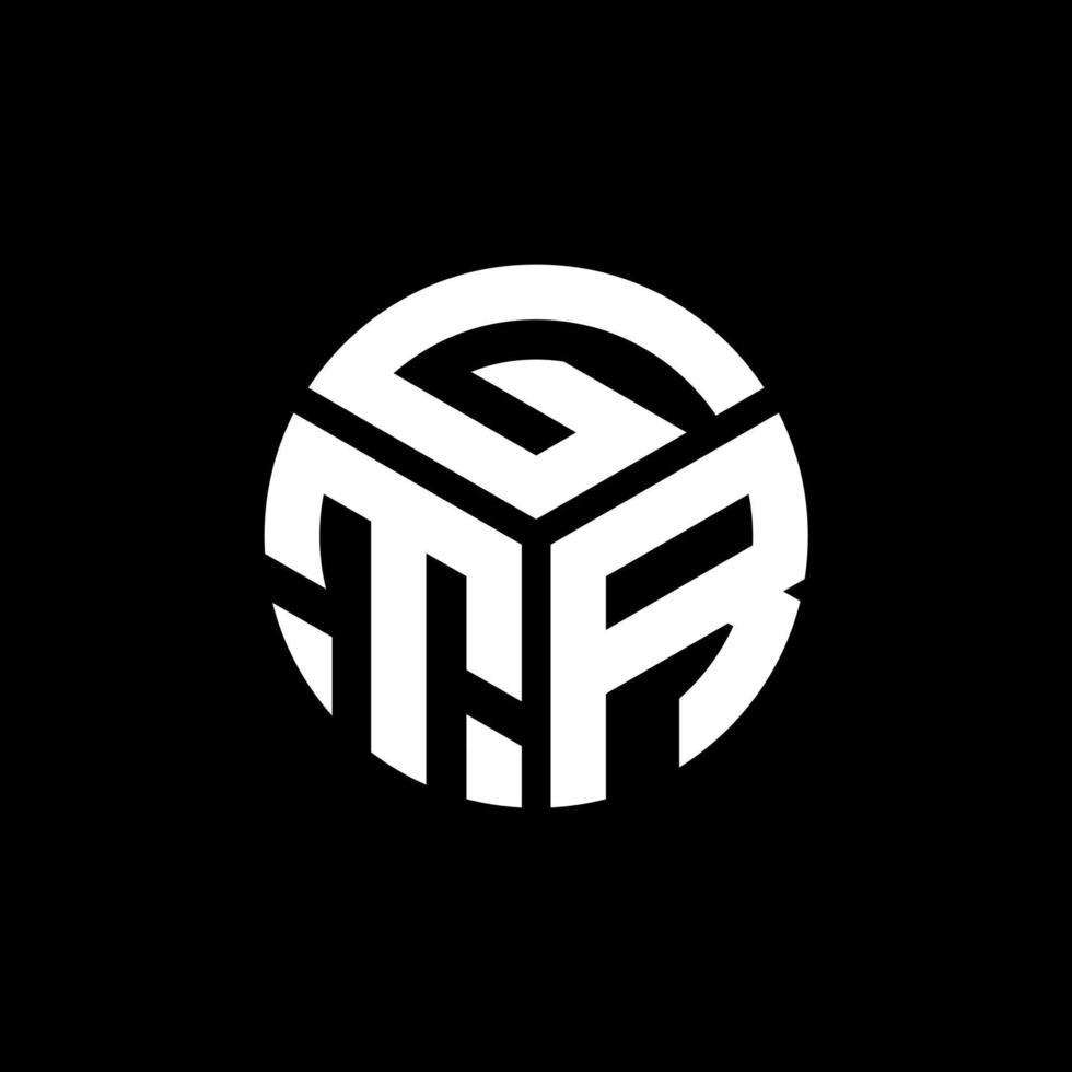 GTR letter logo design on black background. GTR creative initials letter logo concept. GTR letter design. vector