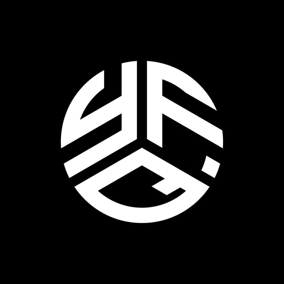 diseño de logotipo de letra yfq sobre fondo negro. yfq concepto creativo del logotipo de la letra de las iniciales. diseño de letras yfq. vector
