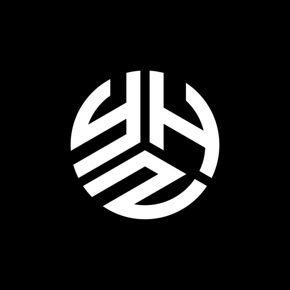 YHZ letter logo design on black background. YHZ creative initials letter logo concept. YHZ letter design. vector