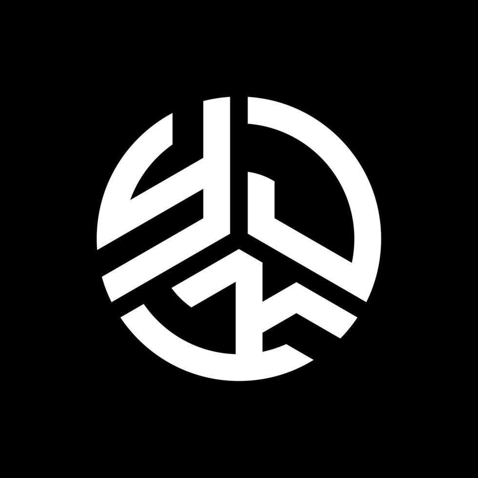 YJK letter logo design on black background. YJK creative initials letter logo concept. YJK letter design. vector